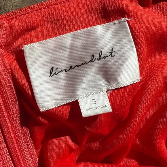 Line and Dot Skylar Tangerine Cutout Waist Maxi Dress Women’s Size Small - Picture 7 of 10